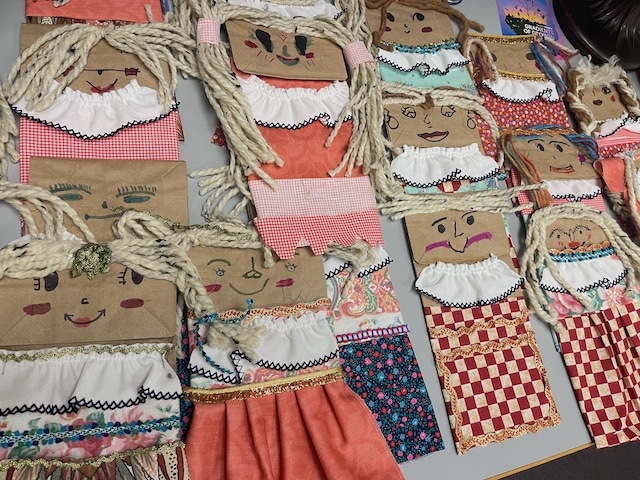 Paper bag dolls by Hispanic Center Lehigh Valley