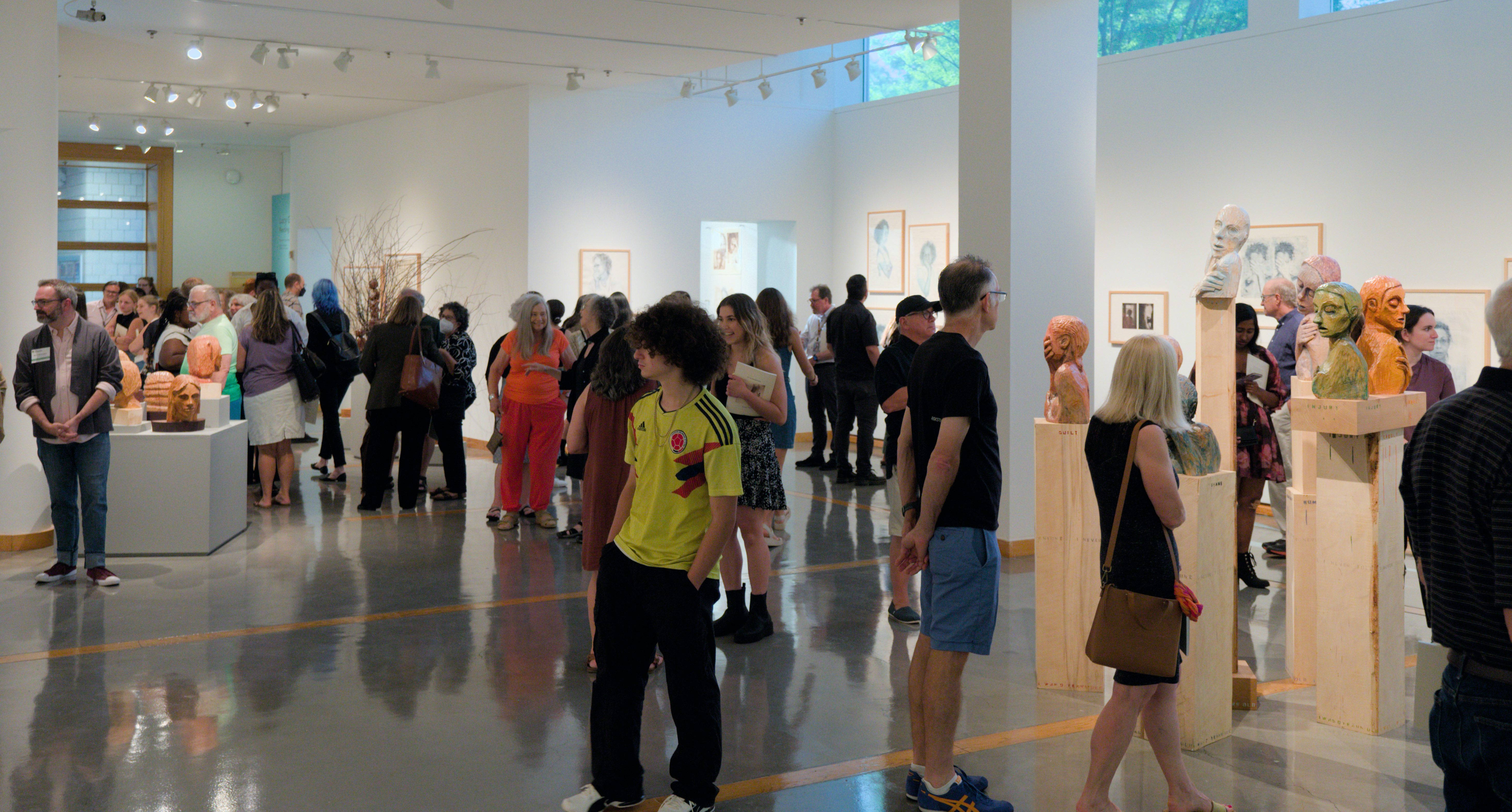 Guests in the Main Gallery during the Fall Opening Reception 2023
