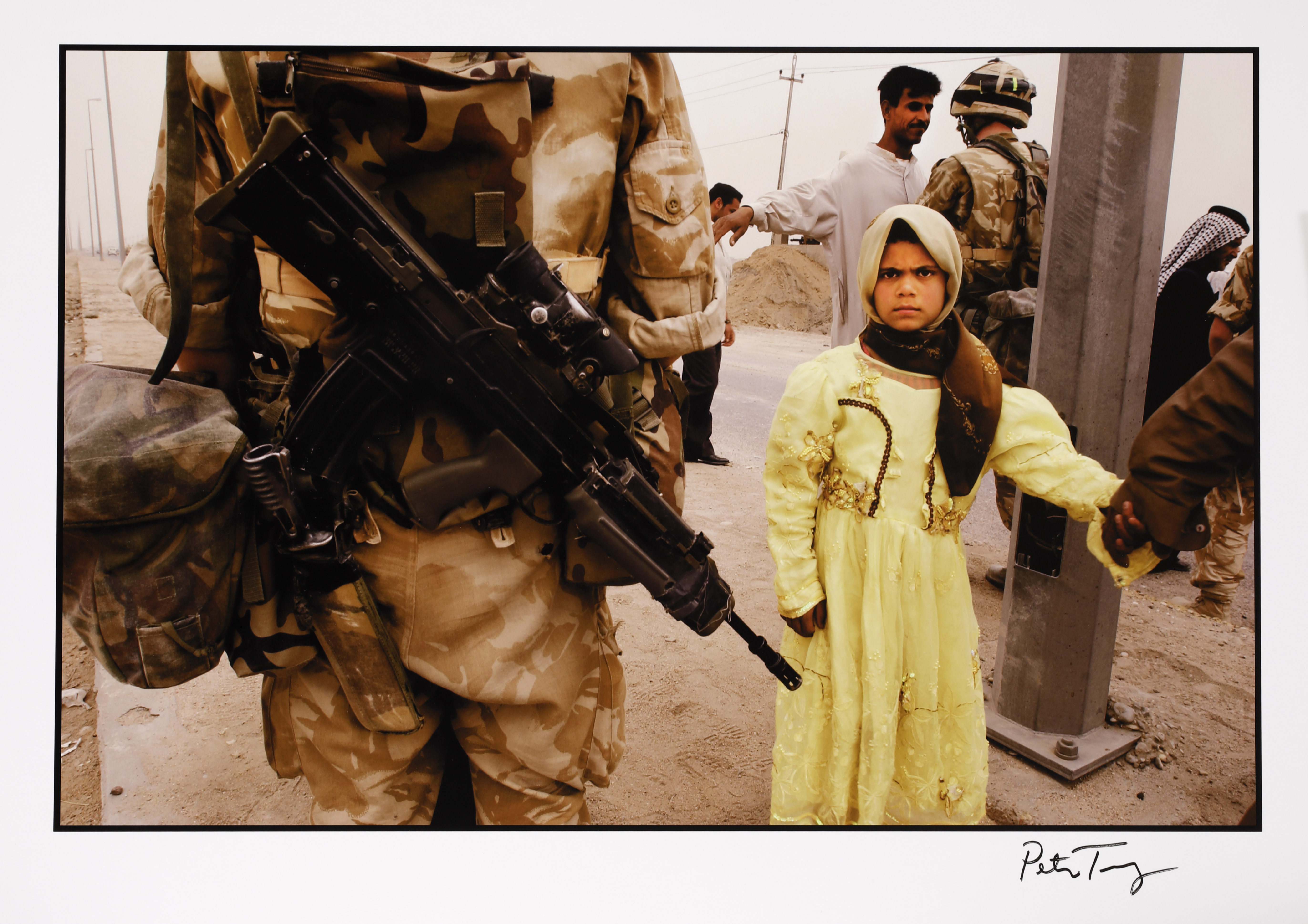 Peter Turnley. The War in Iraq, Near Basra, Iraq, 2003. Archival pigment print.