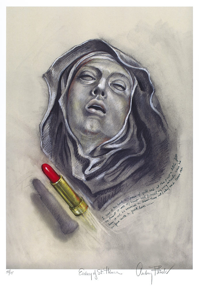 Audrey L. Flack. Ecstasy of St. Theresa, 2013. Digital print and serigraph on paper, 75/75