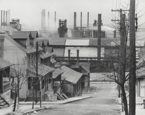 Walker Evans_Bethlehem Houses and Steel Mill, 1935